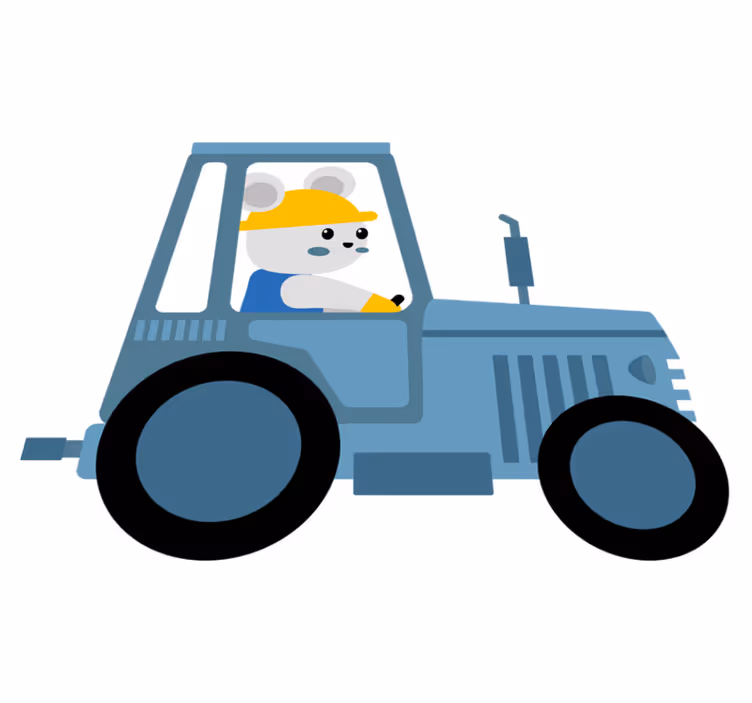 Vinyl teppich tiere süßer bärenbauer - TenStickers