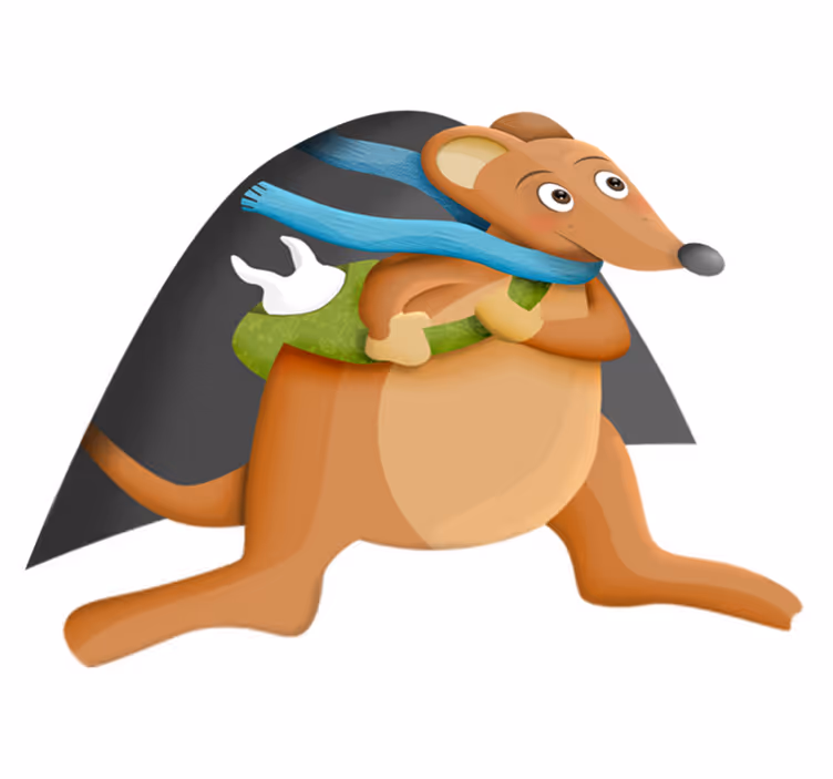 Vinyl teppich tiere mit zahnmuster maus - TenStickers