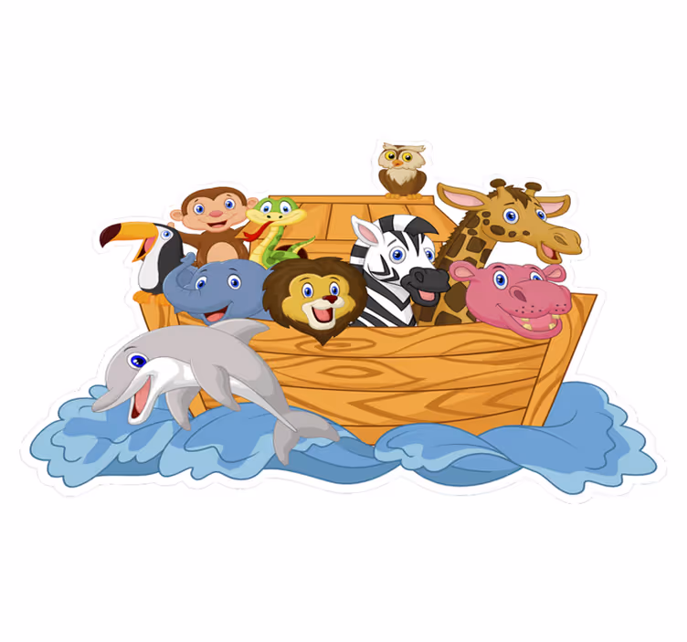 Vinyl teppich tiere cpprivalia kinder noahs arche - TenStickers