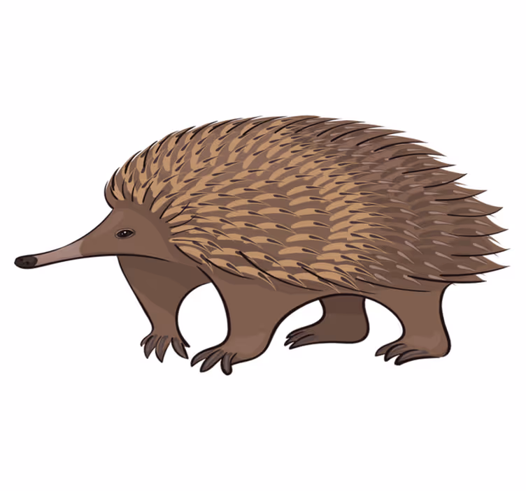 Vinyl teppich tiere freundlicher igel charakter - TenStickers
