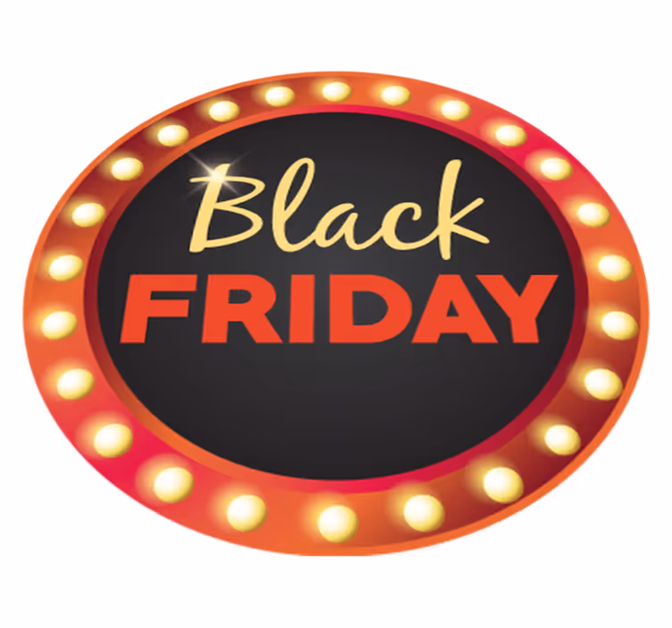Vinyl teppich black friday rote runde aktion - TenStickers