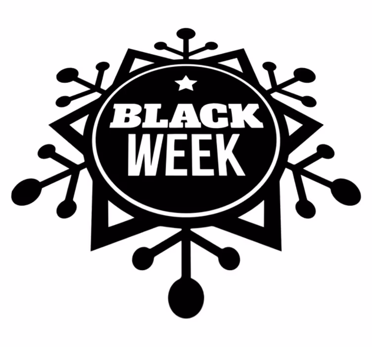 Vinyl teppich black friday schneeflocken woche - TenStickers