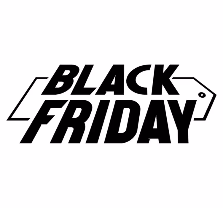 Vinyl teppich black friday moderner geschwungener schrift - TenStickers