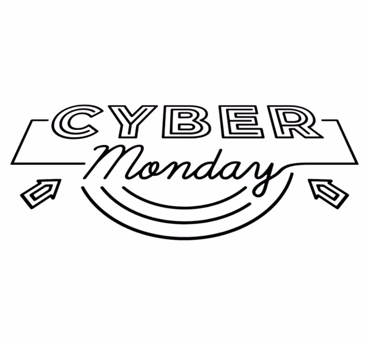 Vinyl teppich black friday cyber monday pfeile - TenStickers