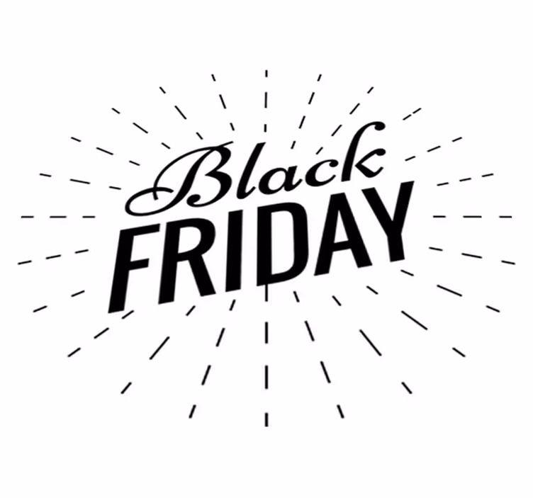 Vinyl teppich black friday glitzernde kalligrafie - TenStickers