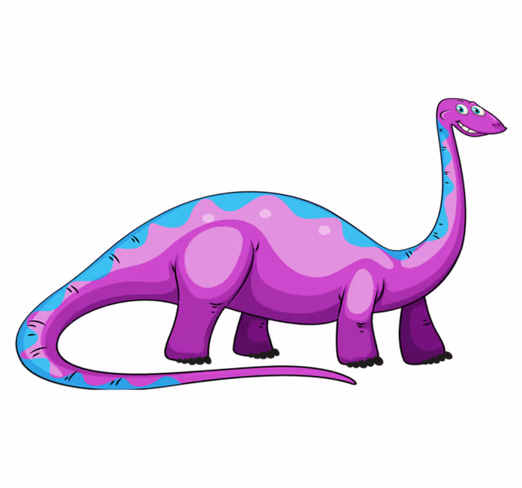 Vinyl teppich tiere verspielter lila dinosaurier - TenStickers