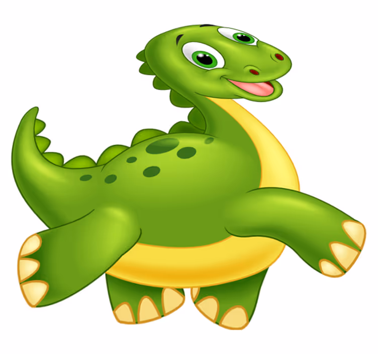 Vinyl teppich tiere niedlicher grüner dinosaurier - TenStickers