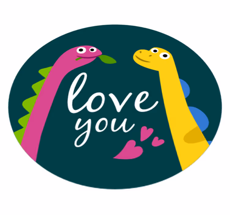 Vinyl teppich tiere liebe deinen dinosaurier - TenStickers