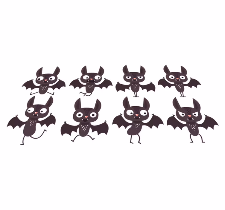 Vinyl teppich halloween fröhliche fledermäuse - TenStickers