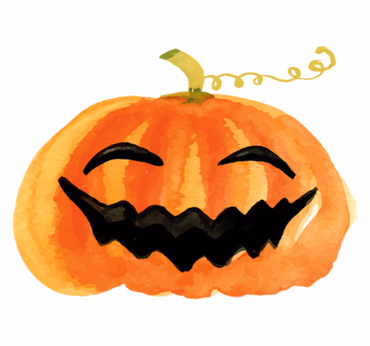 Vinyl teppich halloween glücklicher kürbis - TenStickers