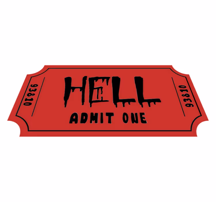 Vinyl teppich halloween eintritt zur hölle - TenStickers