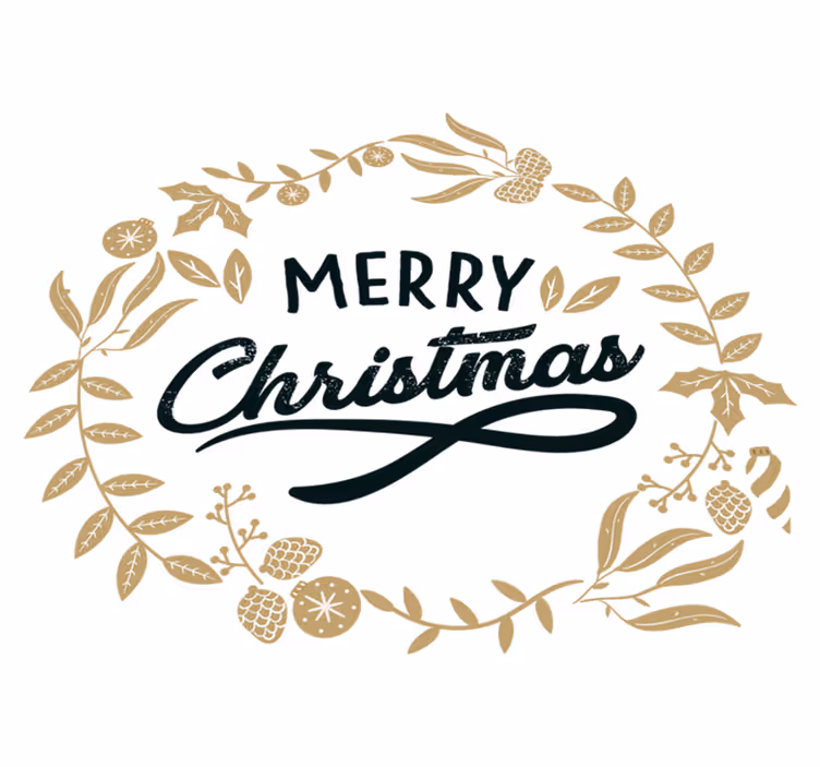Vinyl teppich weihnachten mit floraler stickerei - TenStickers