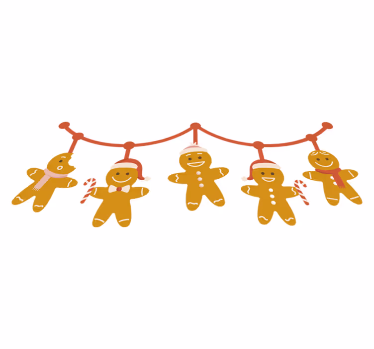 Vinyl teppich weihnachten keksmuster bordüre - TenStickers
