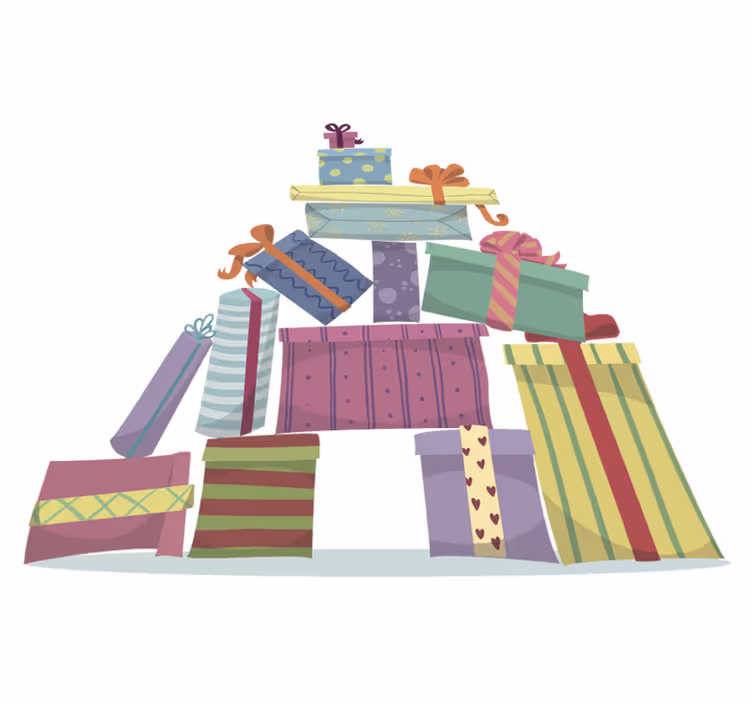 Vinyl teppich weihnachten geschenkemontagne - TenStickers