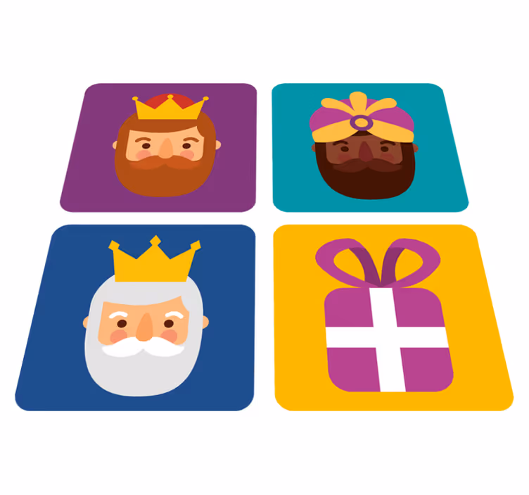 Vinyl teppich weihnachten drei könige set - TenStickers