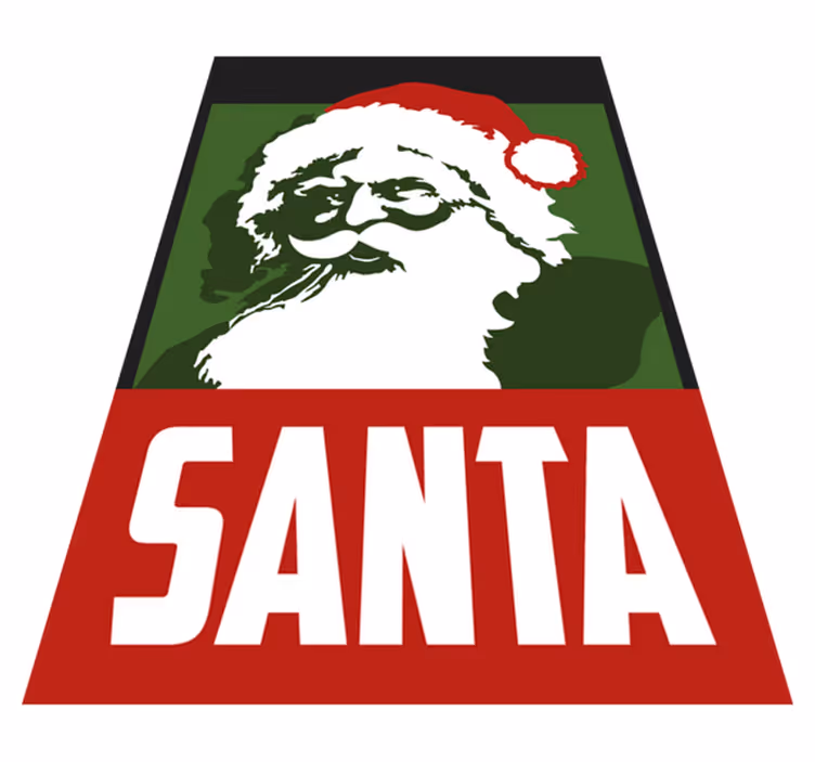 Vinyl teppich weihnachten realistischer weihnachtsmann - TenStickers