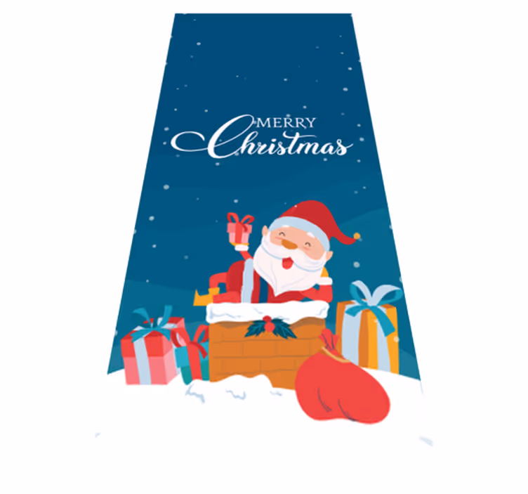 Vinyl teppich weihnachten für ein frohes fest mit santa - TenStickers