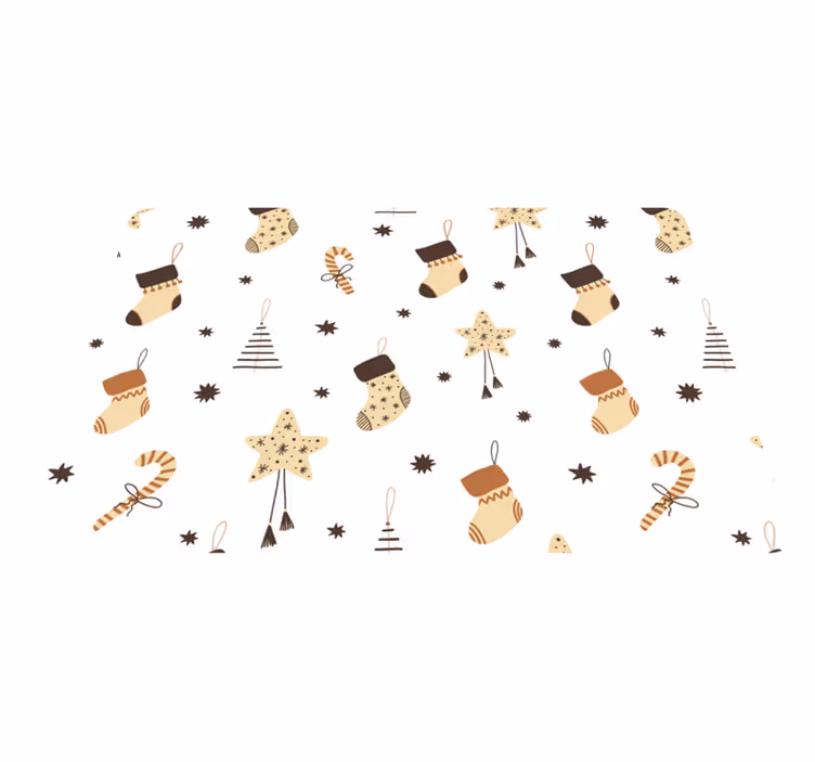 Vinyl teppich weihnachten glitzerndes geschenke-muster - TenStickers