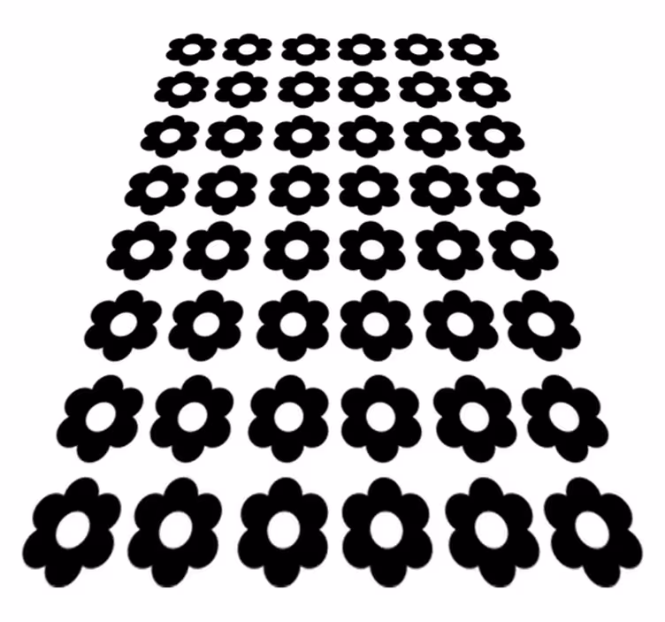 Vinyl teppich blumen und florale stickerfolie - TenStickers