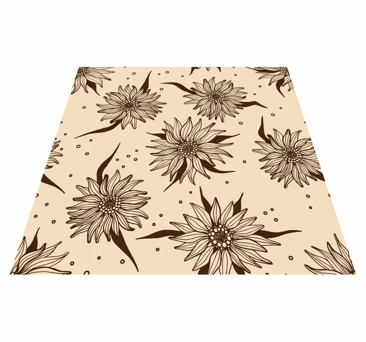 Vinyl teppich blumen alte sonnenblume - TenStickers