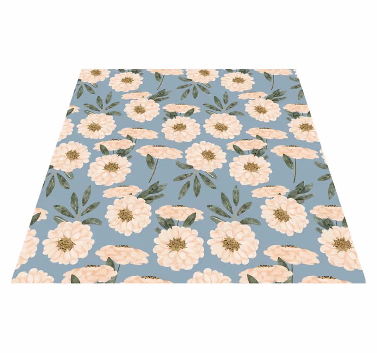 Vinyl teppich blumen in exotischer farbe - TenStickers