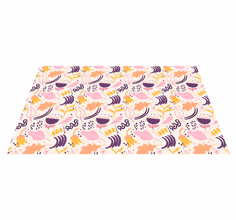 Vinyl teppich blumen lebendige blumen inspiration - TenStickers