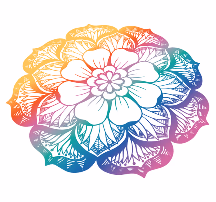 Vinyl teppich blumen lebendige botanische elemente - TenStickers