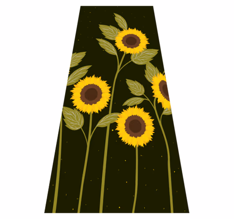 Vinyl teppich blumen sonnenblumenfeld - TenStickers