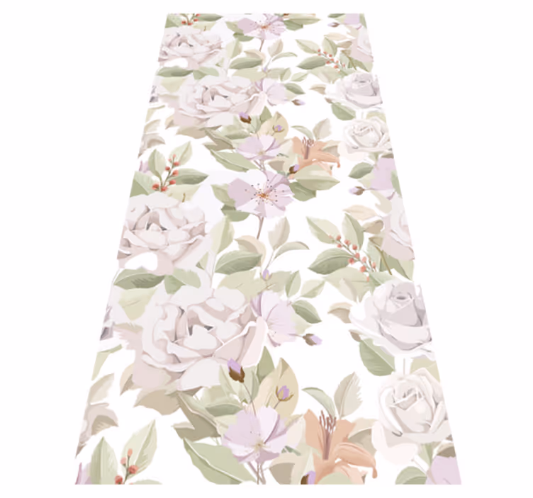 Vinyl teppich blumen elegantes nahtloses muster - TenStickers