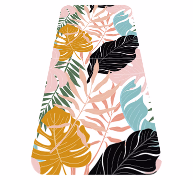 Vinyl teppich blumen mit buntem abstraktem muster - TenStickers