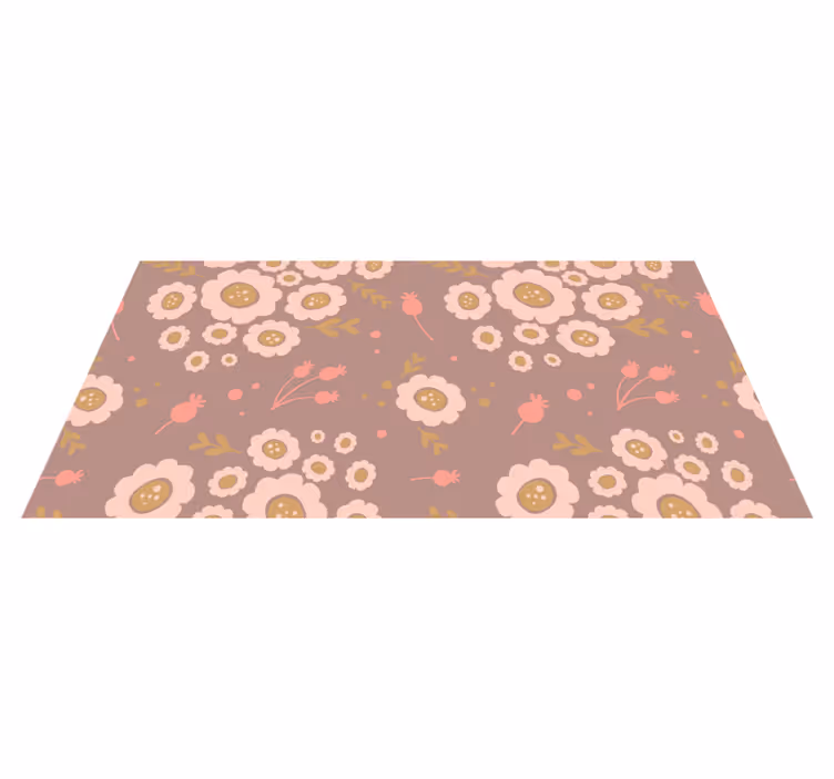 Vinyl teppich blumen mit pastellfarben muster - TenStickers