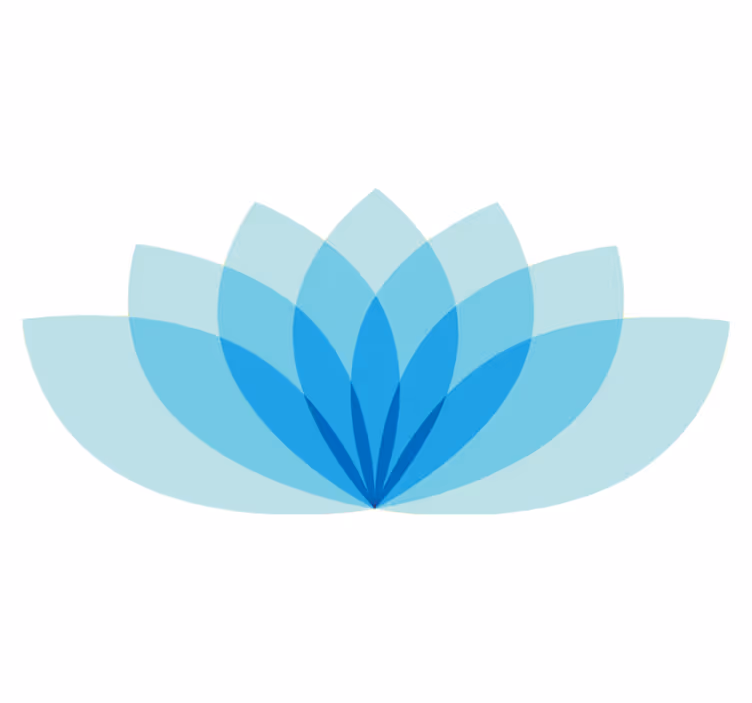 Vinyl teppich blumen einfarbige lotusblume - TenStickers