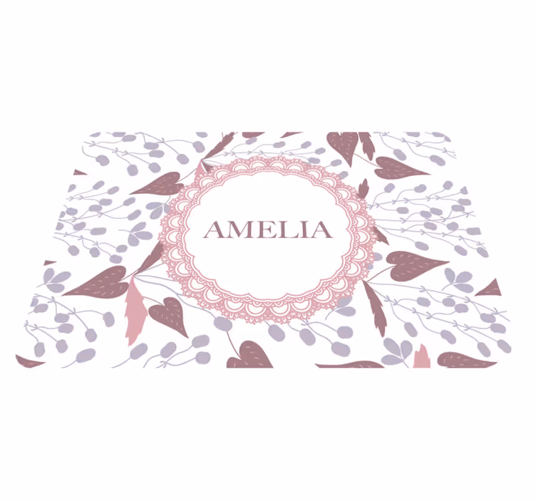 Vinyl teppich blumen im pastellfarbenen vintage-muster - TenStickers