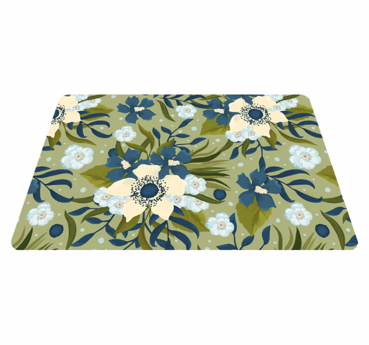 Vinyl teppich blumen im bunten sommerstil - TenStickers