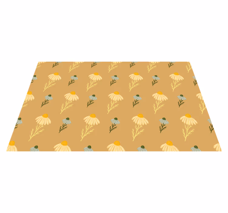 Vinyl teppich blumen mit natürlichem kamillenmuster - TenStickers