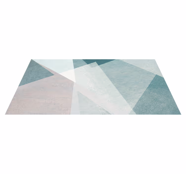 Vinyl teppich geometrisch in pastell-türkis - TenStickers