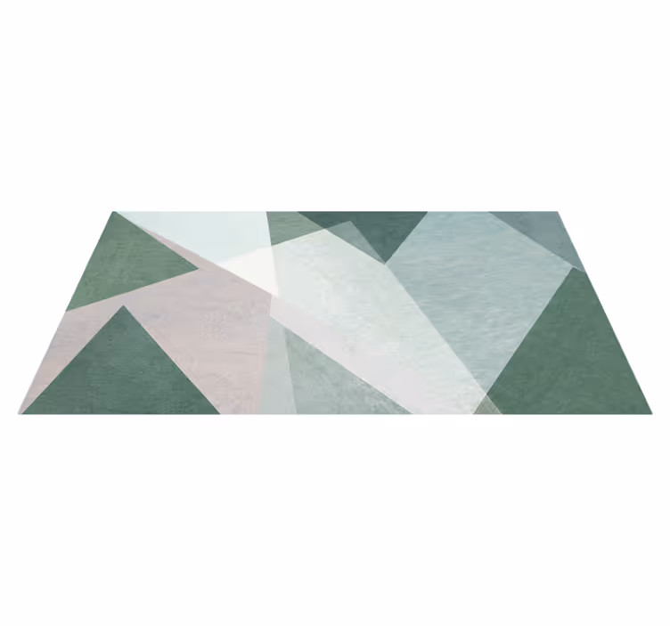 Vinyl teppich geometrisch salbeigrün muster - TenStickers