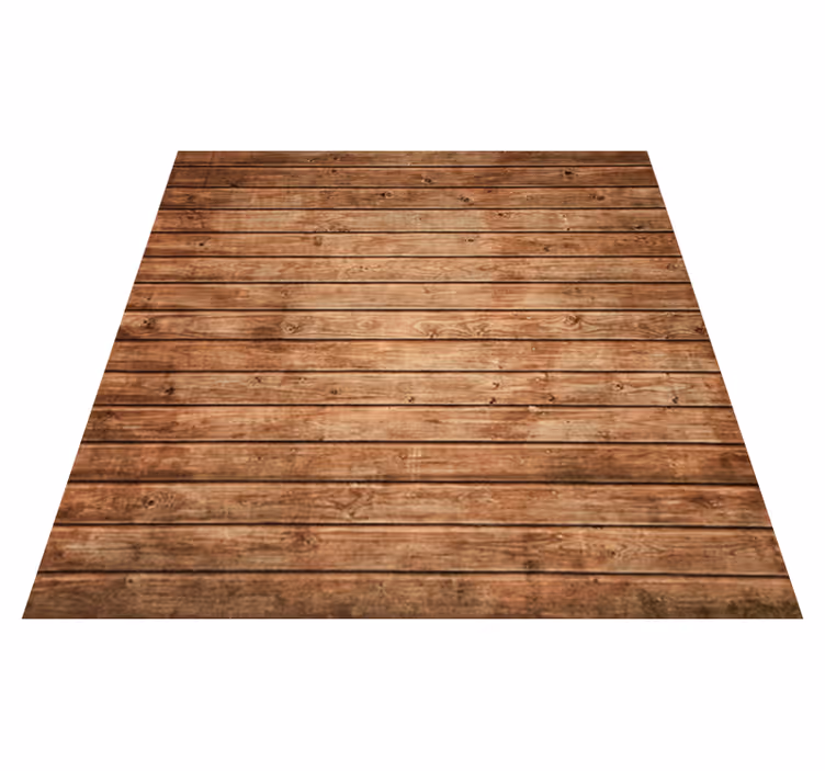 Vinyl teppich esszimmer dunkle holzplanken - TenStickers