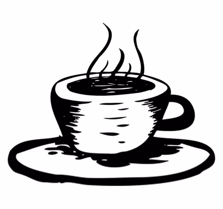 Vinyl teppich küche kaffee mit milch - TenStickers