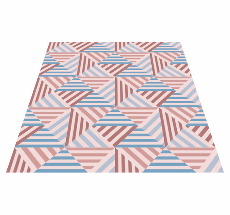 Vinyl teppich esszimmer in abstrakter geometrie - TenStickers