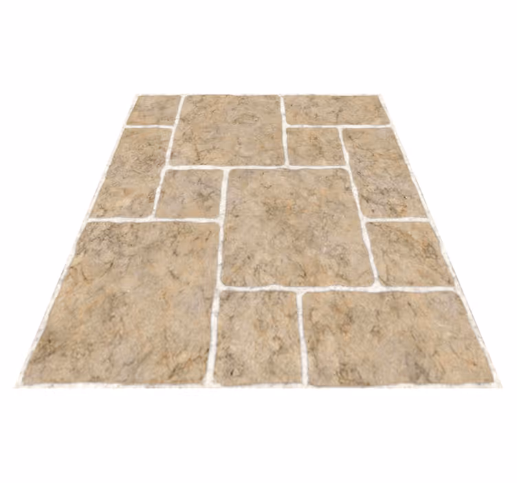 Vinyl teppich bad beige steine - TenStickers