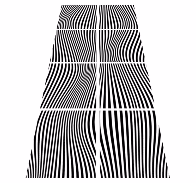 Vinyl teppich bad wellenmuster quadrate - TenStickers