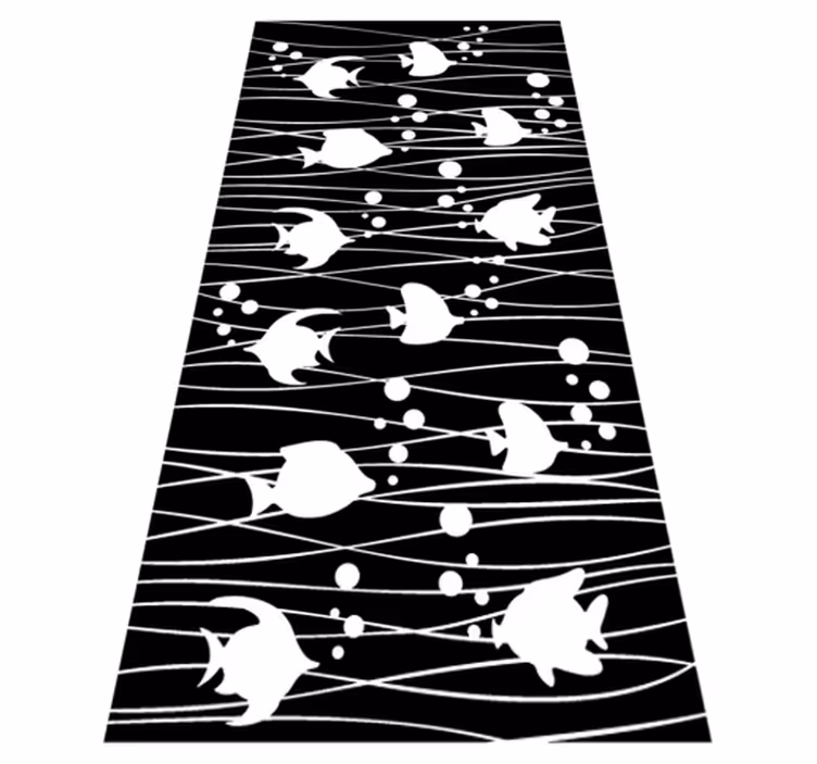 Vinyl teppich bad fische und blasen - TenStickers