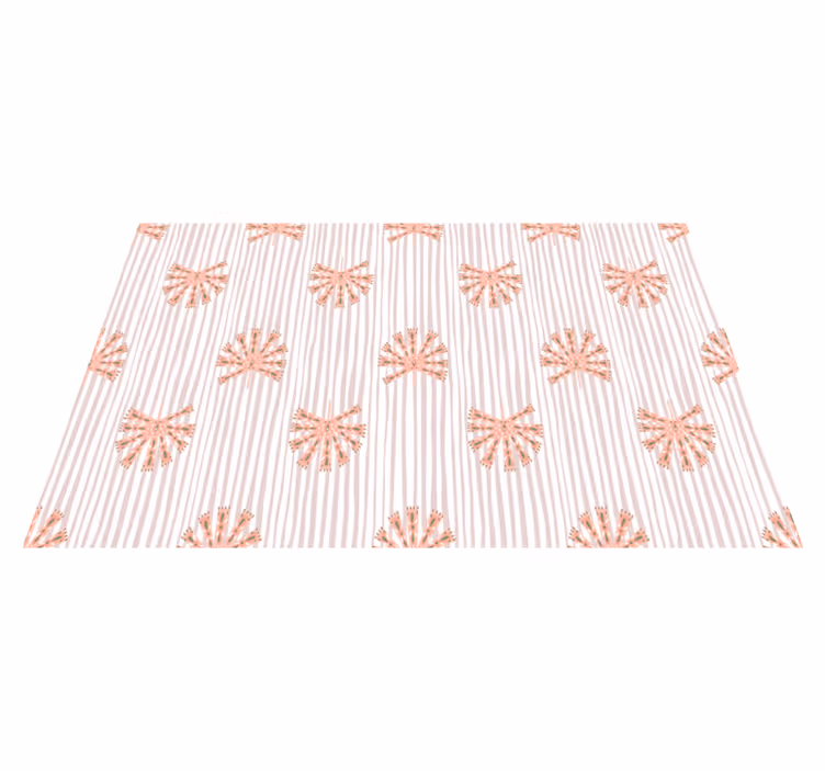Vinyl teppich blumen geometrisches pastellrosa muster - TenStickers