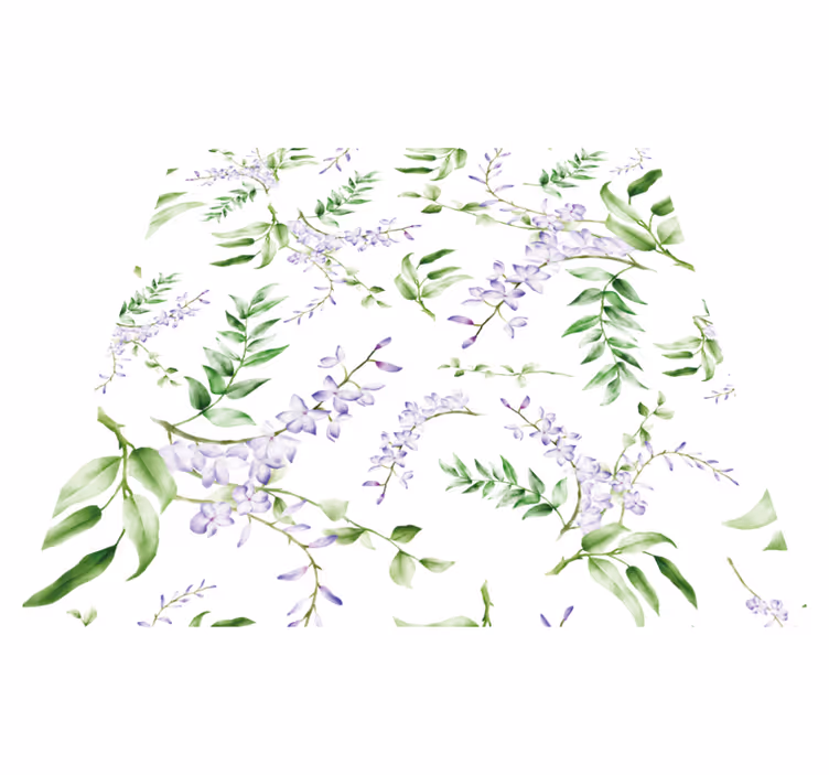 Vinyl teppich blumen lavendelmotiv für fenster - TenStickers