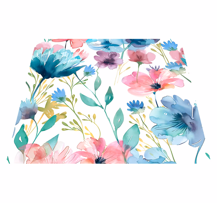 Vinyl teppich blumen sommerwiesenblüten - TenStickers