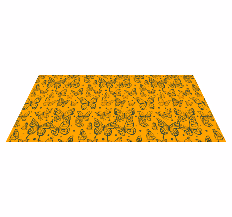 Vinyl teppich blumen schmetterlingspflanzen hintergrund - TenStickers