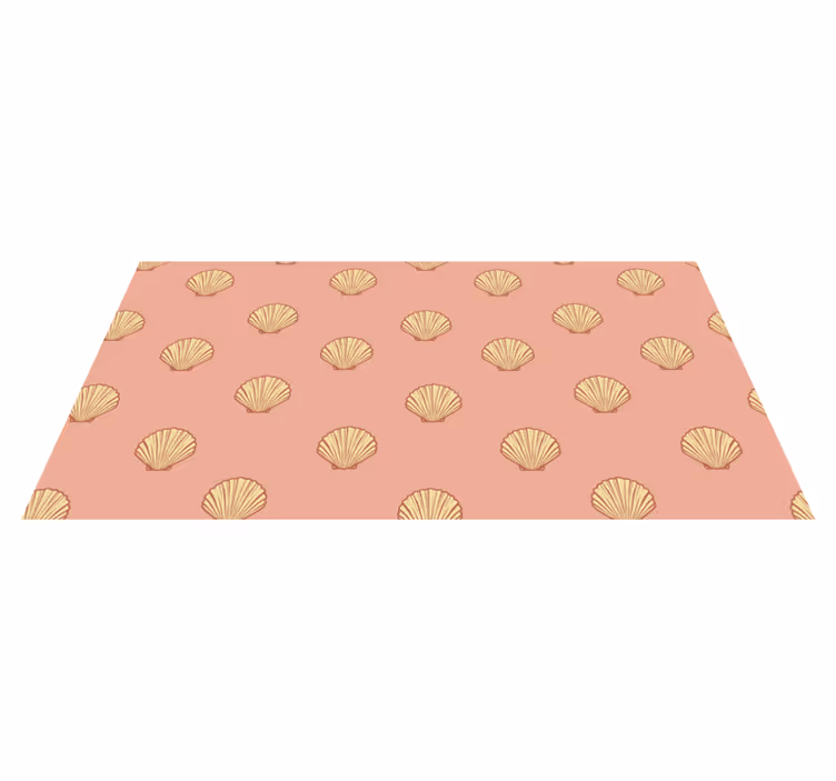 Vinyl teppich blumen muschelmotiv dekor - TenStickers