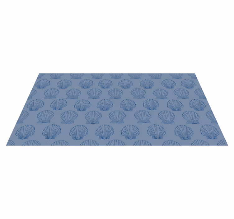 Vinyl teppich blumen muschel muster design - TenStickers