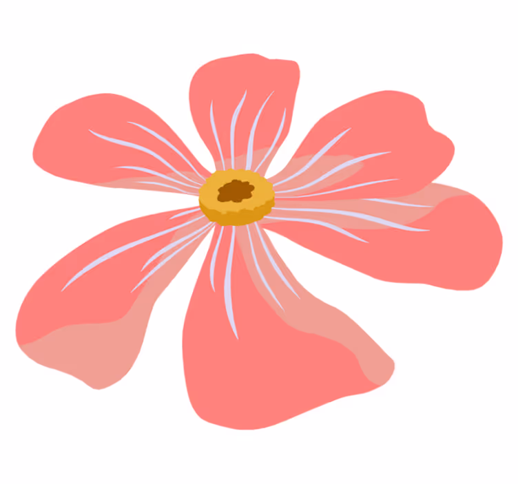 Vinyl teppich blumen im rosa blumenmuster - TenStickers